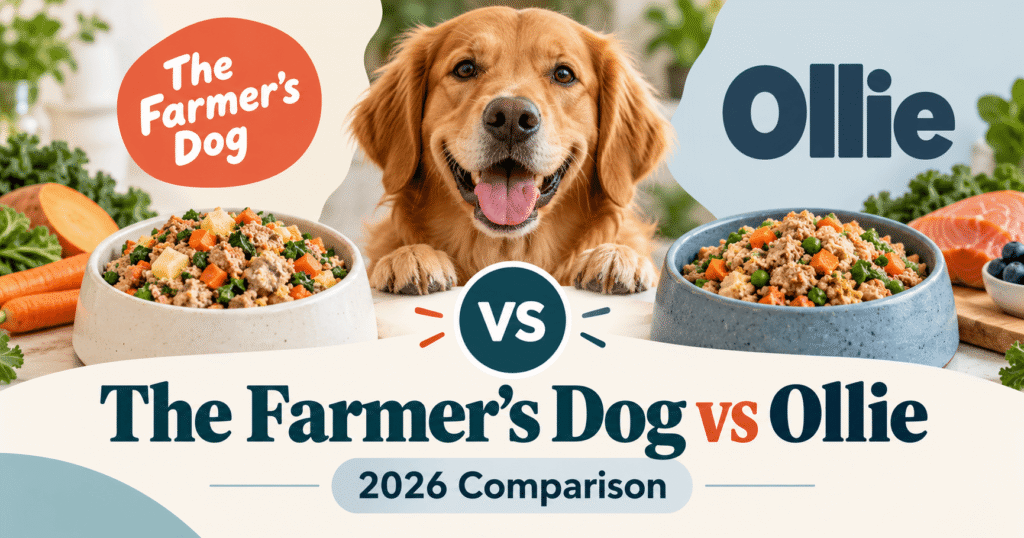 The Farmer's Dog vs Ollie 2026 fresh dog food comparison